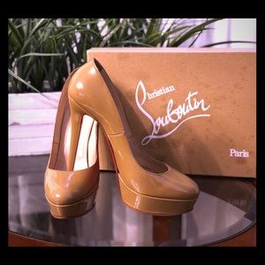 Christian Louboutin Bianca 120 Nude patent Pump